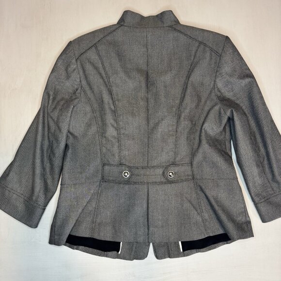 WHBM White House Black Market Blazer Jacket Long Sleeve Women's Size 14 Gray - Picture 16 of 16